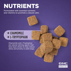 Frasco de GNC Pets Essentials, envase práctico para mantener los masticables