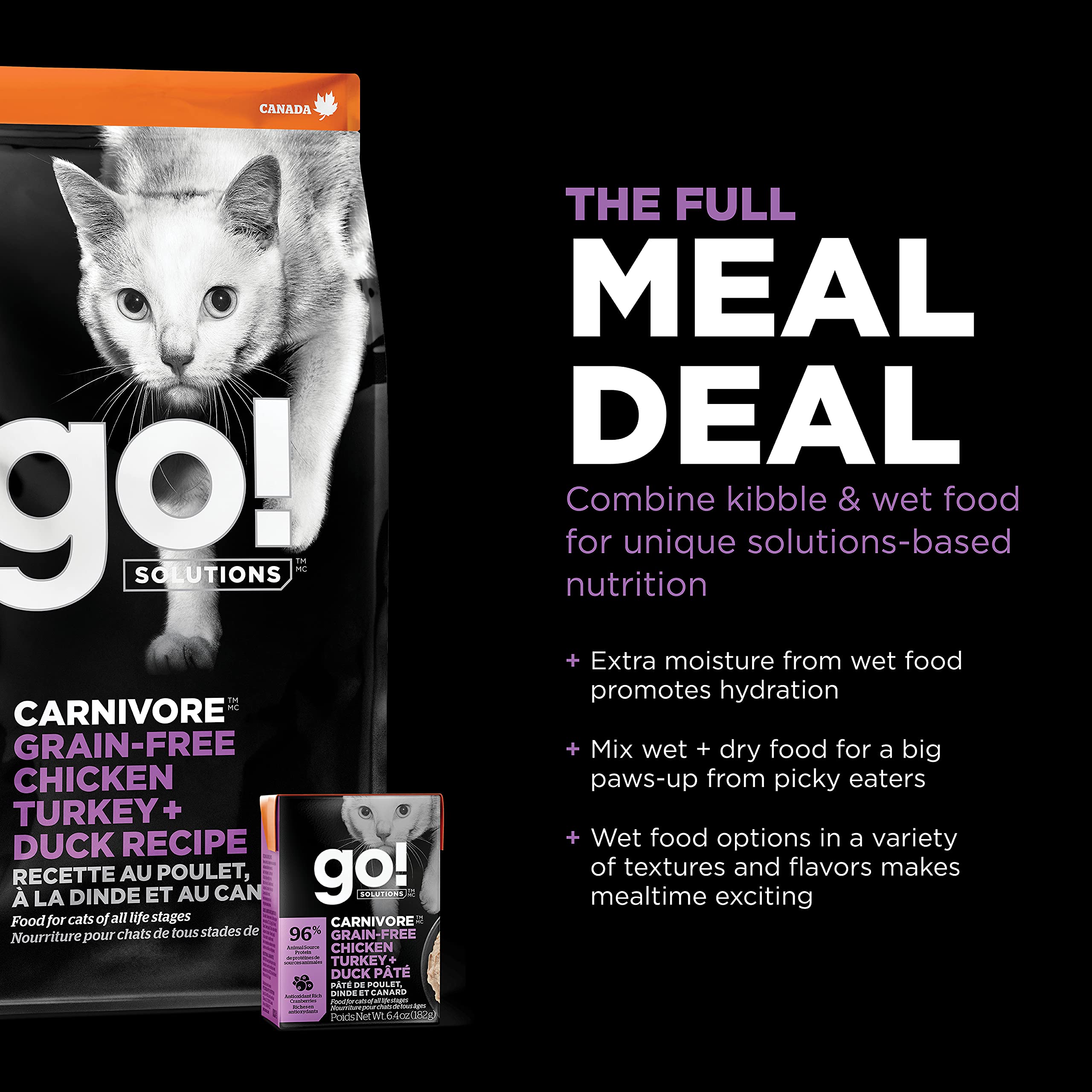 Go! Solutions Carnivore, arándanos para antioxidantes y soporte urinario.