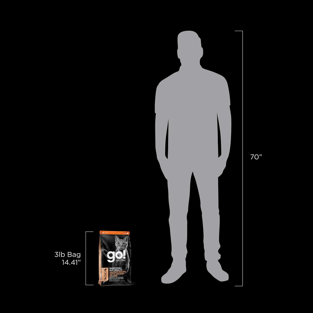 Go! Solutions Digestion Salmón usos-diarios, ideal para la rutina diaria de alimentación felina.
