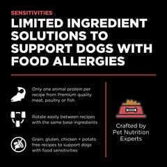 Go! Solutions Sensitivities, ingredientes limitados, ideal para alergias y sensibilidades.