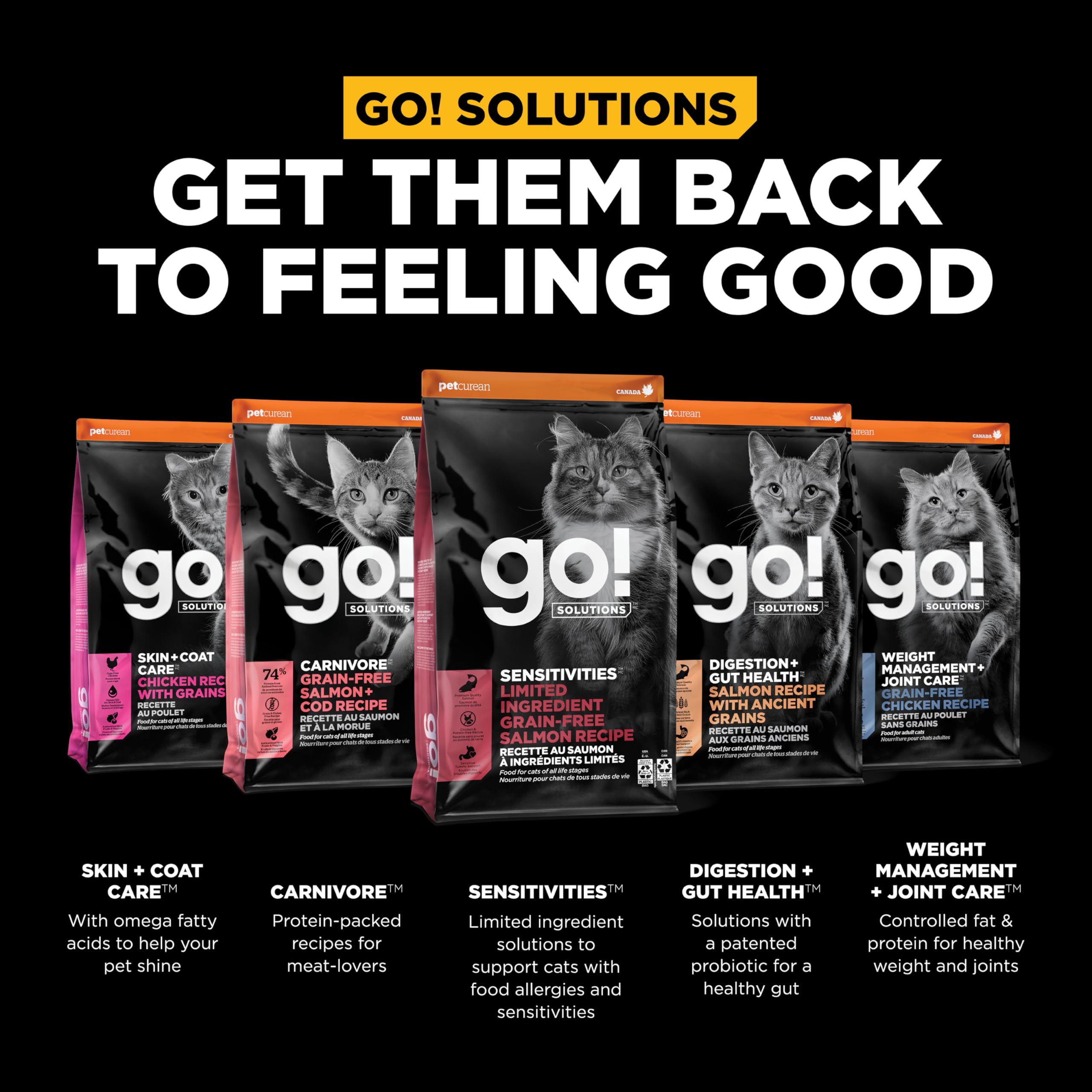 Go! Solutions Sensitivities nutrición completa para todas las etapas de vida