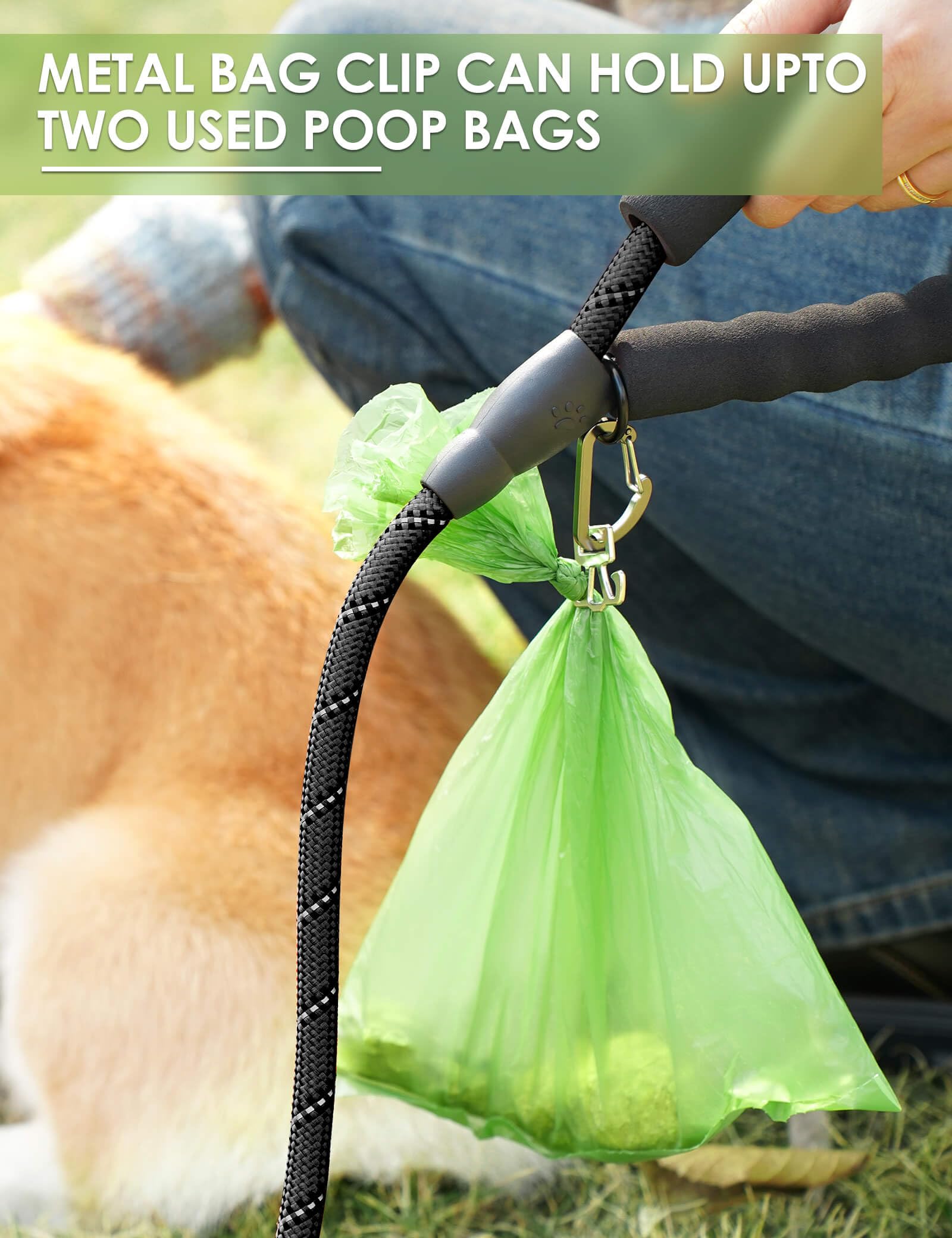 Bolsas de desecho sin aroma para un paseo higiénico y cómodo.