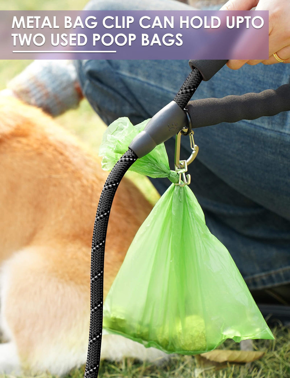Bolsas sin olor incluidas por Gobeigo para uso inmediato durante el paseo.