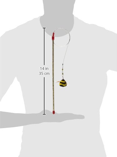 GoCat varita con plumas brillantes y purpurina para estimulación de caza.