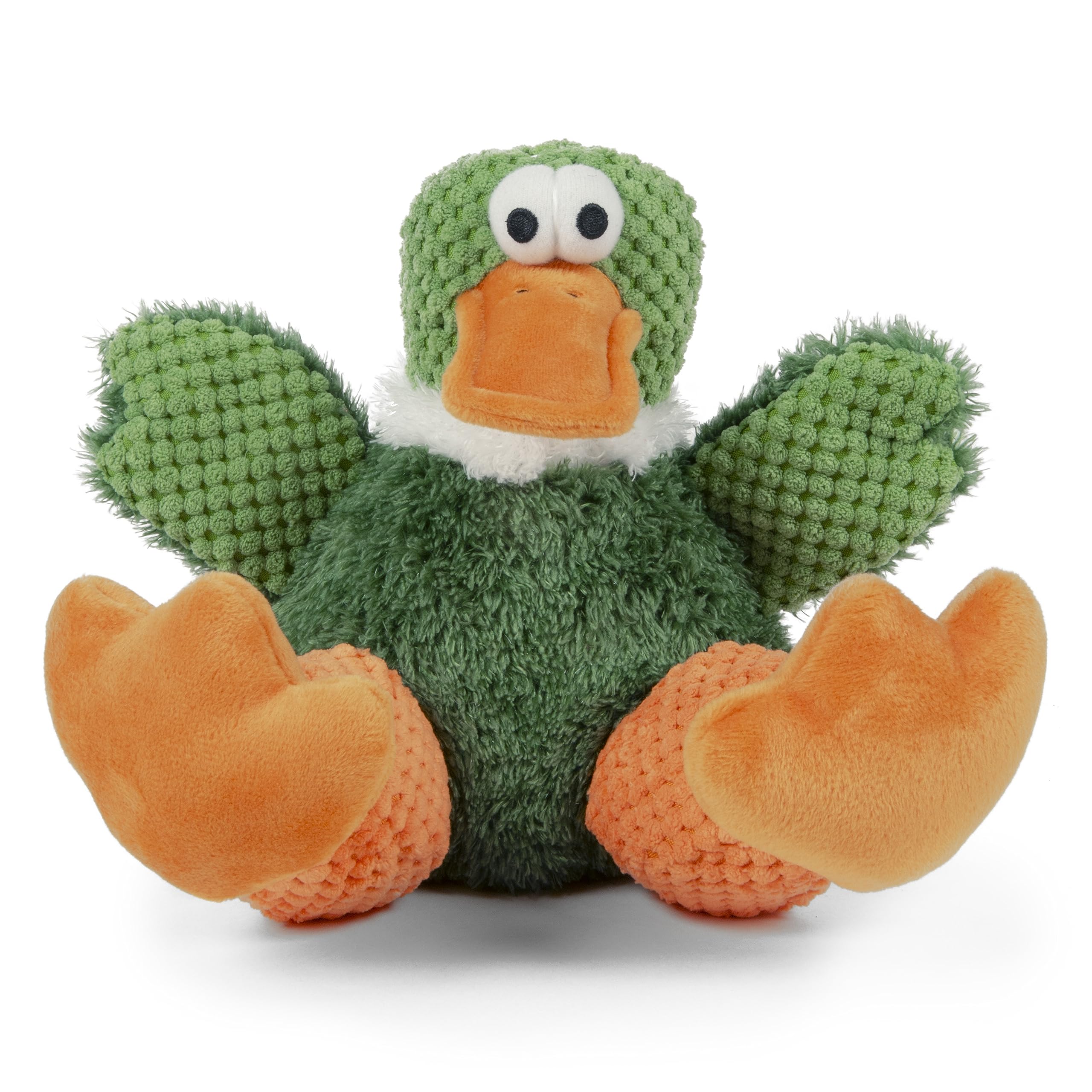 goDog Checkers patito sentado peluche verde grande con chirrido para juego