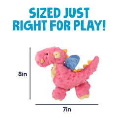 goDog dragones-peluche burbujas coral pequeño, costuras reforzadas para juegos intensos