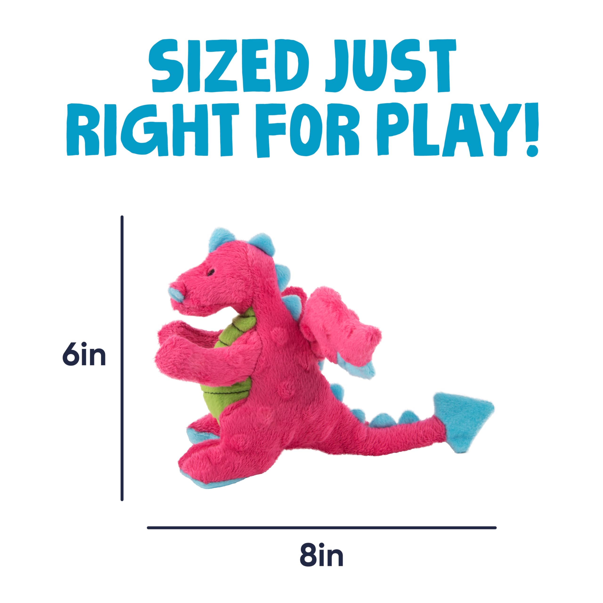 godog dragones peluche rosa: costuras reforzadas para mayor resistencia