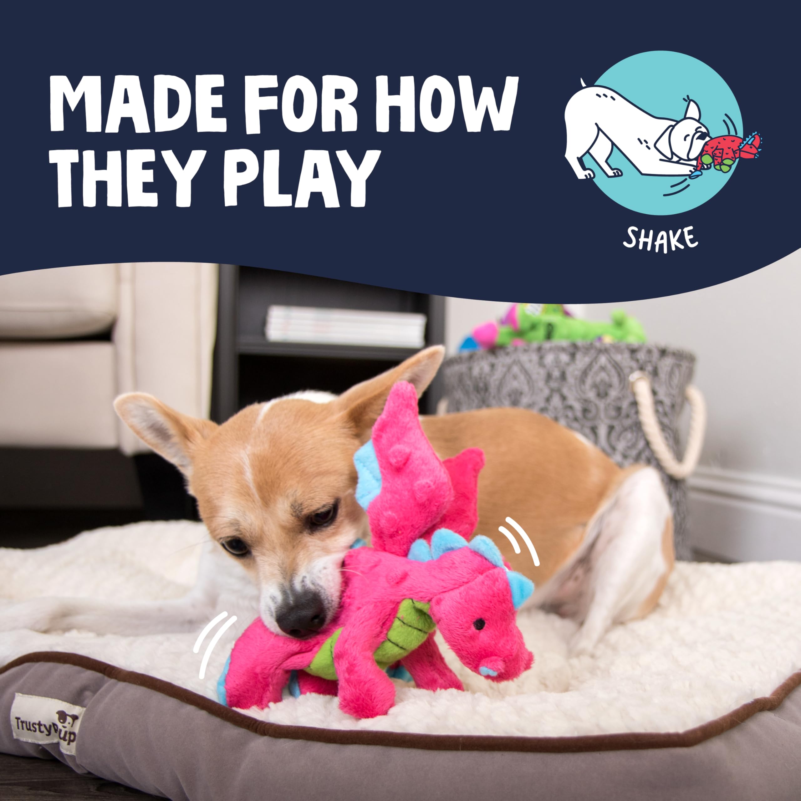 godog dragones peluche rosa textura suave para juego interactivo