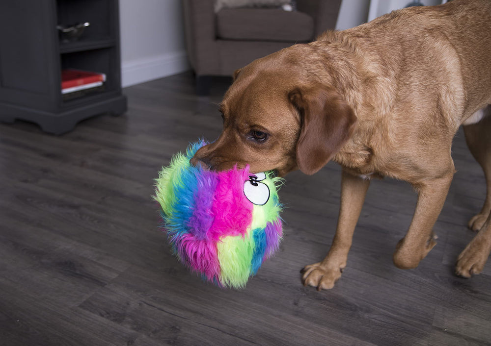 goDog Furballz, pelota arcoíris para perros activos