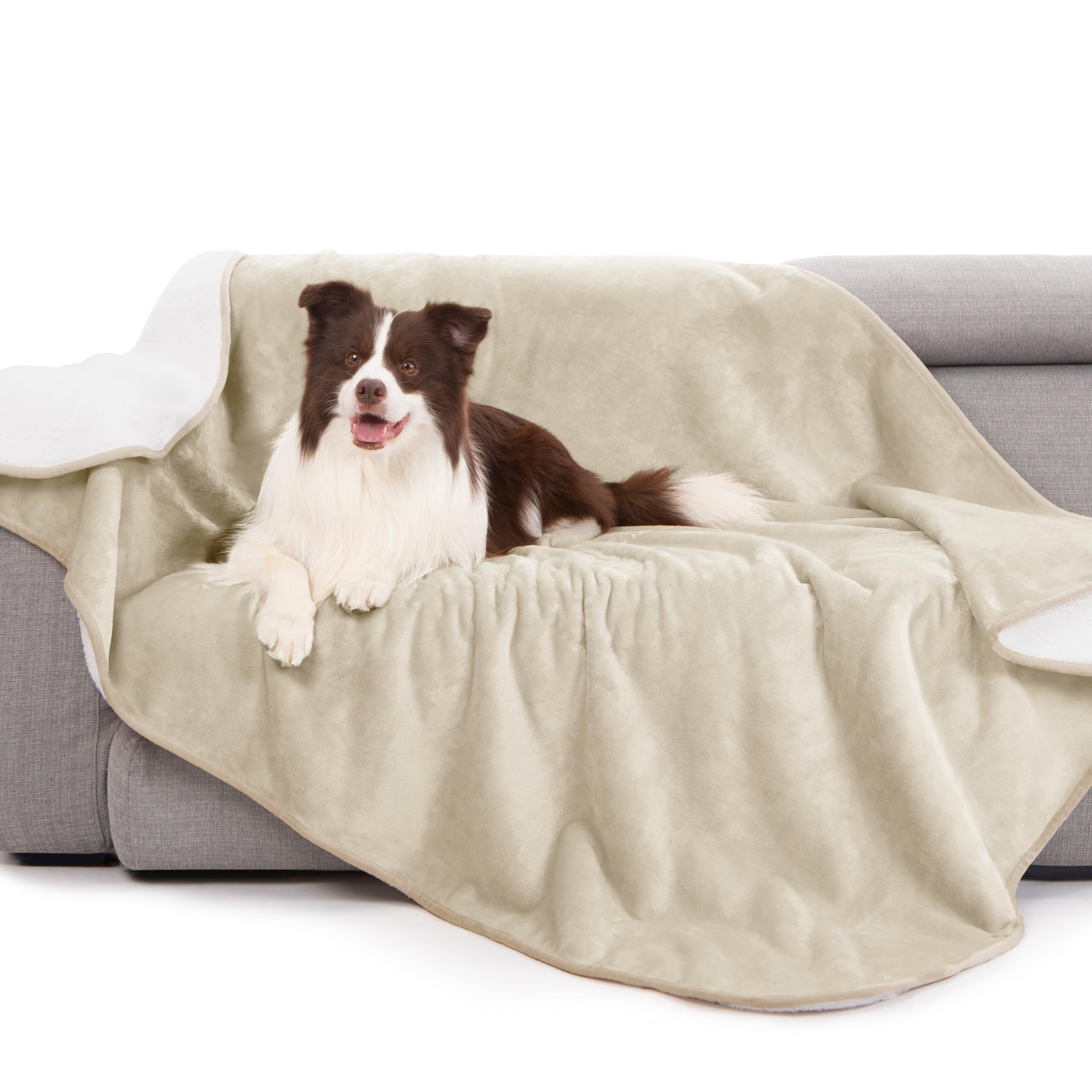 gogobunny manta impermeable para cama crema, protege líquidos y pelos