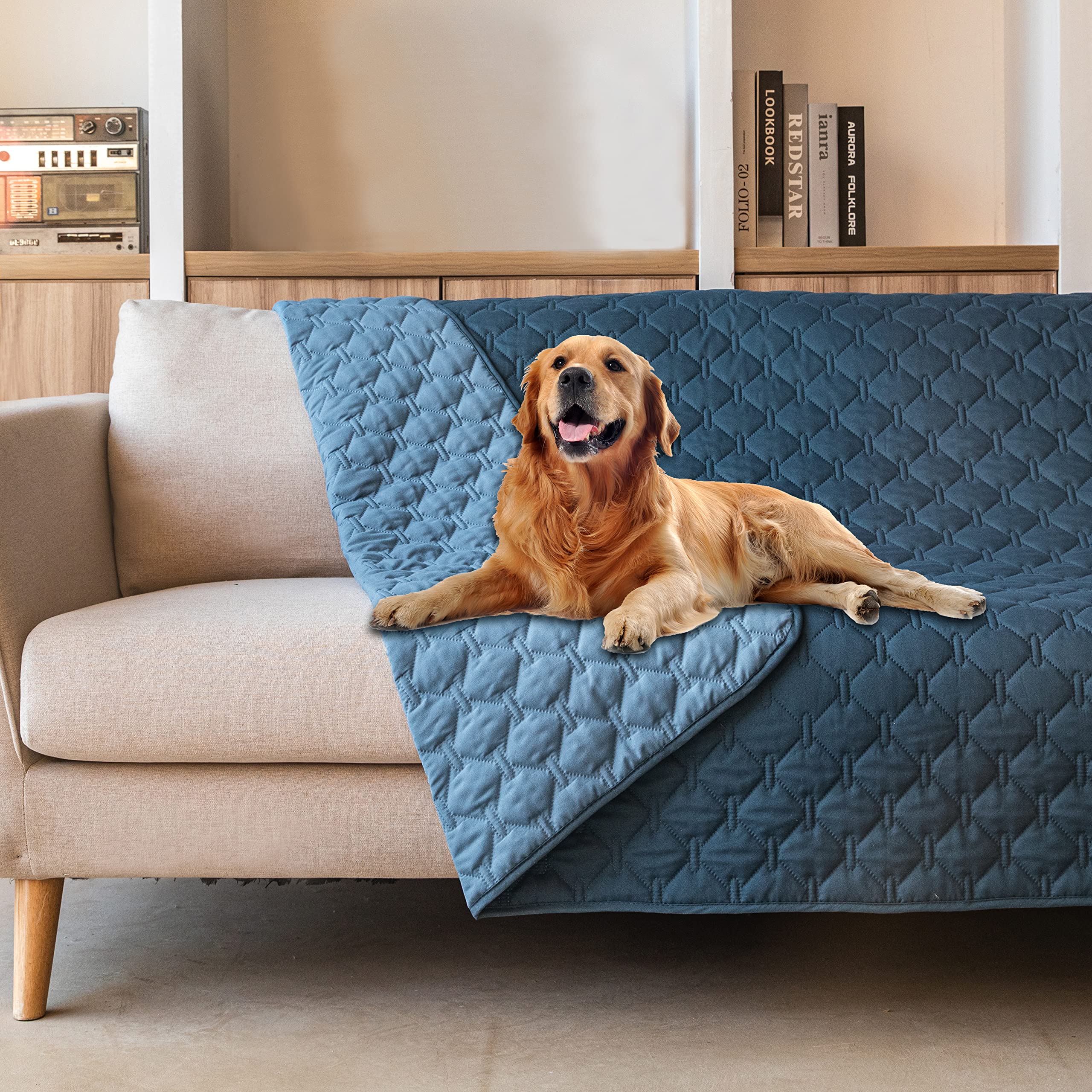 Gogobunny funda impermeable de doble cara para perro, protege muebles.