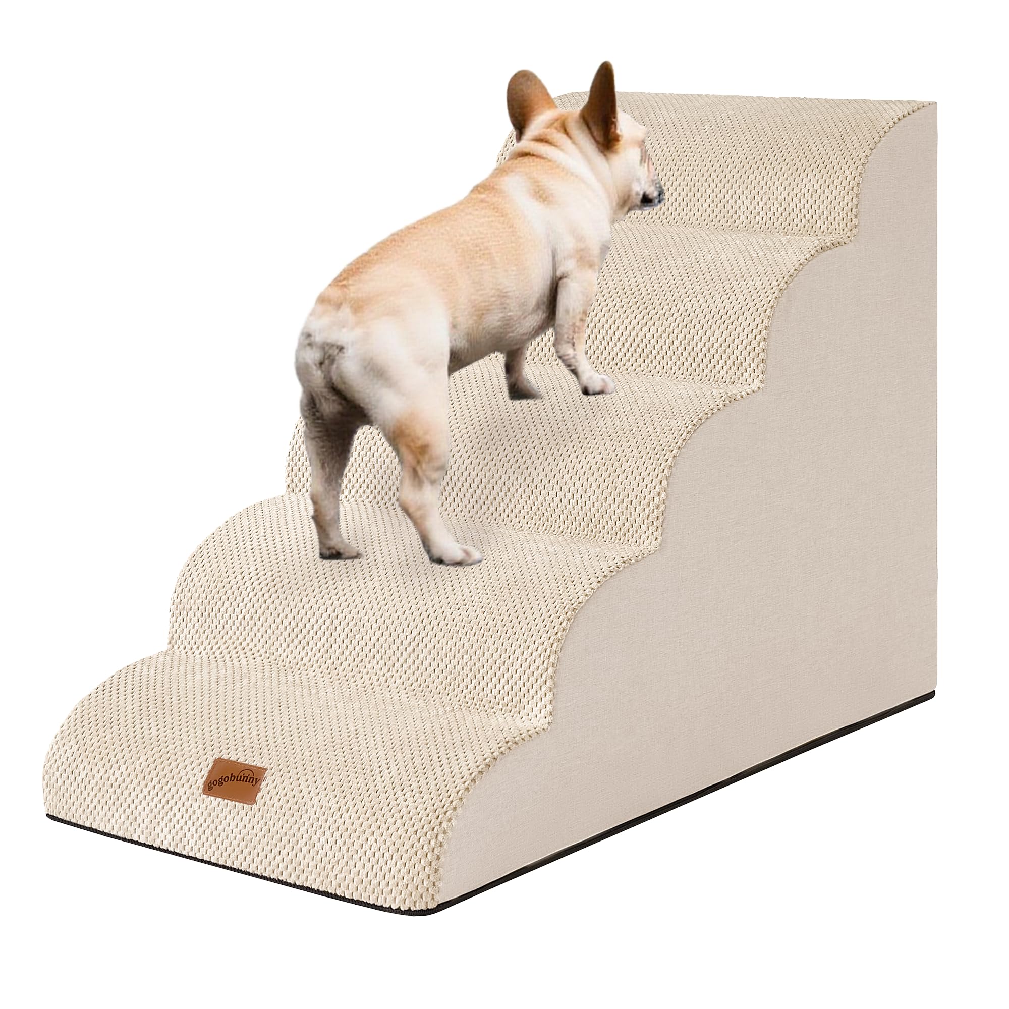 gogobunny escalera para perro rampa alta, ideal para camas elevadas.