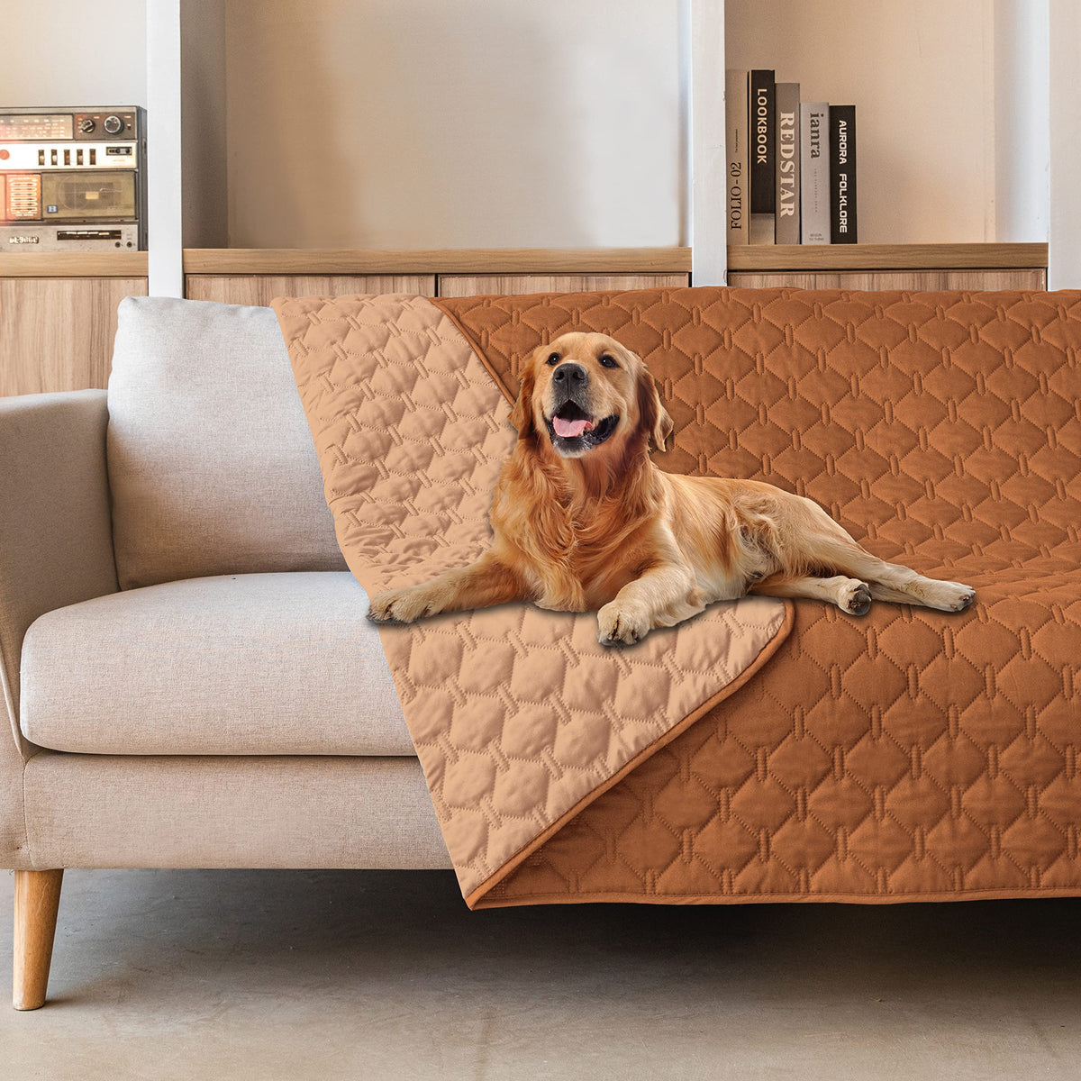 funda impermeable doble cara de gogobunny en 52x82 pulgadas, protege muebles.