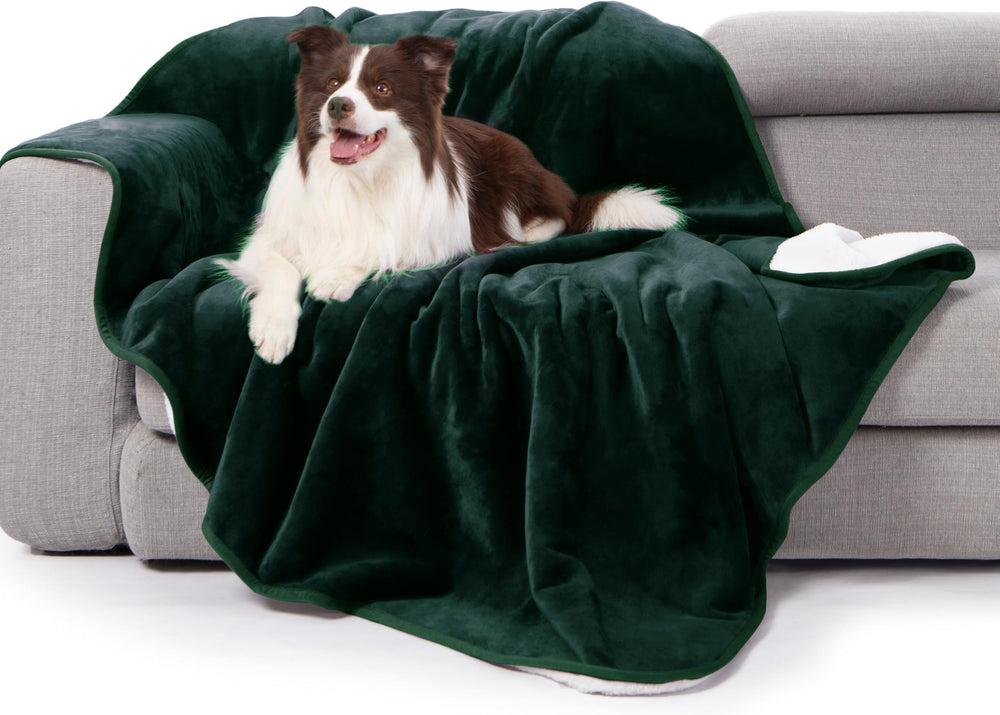 Manta impermeable gogobunny para cama verde bosque, protege contra líquidos.