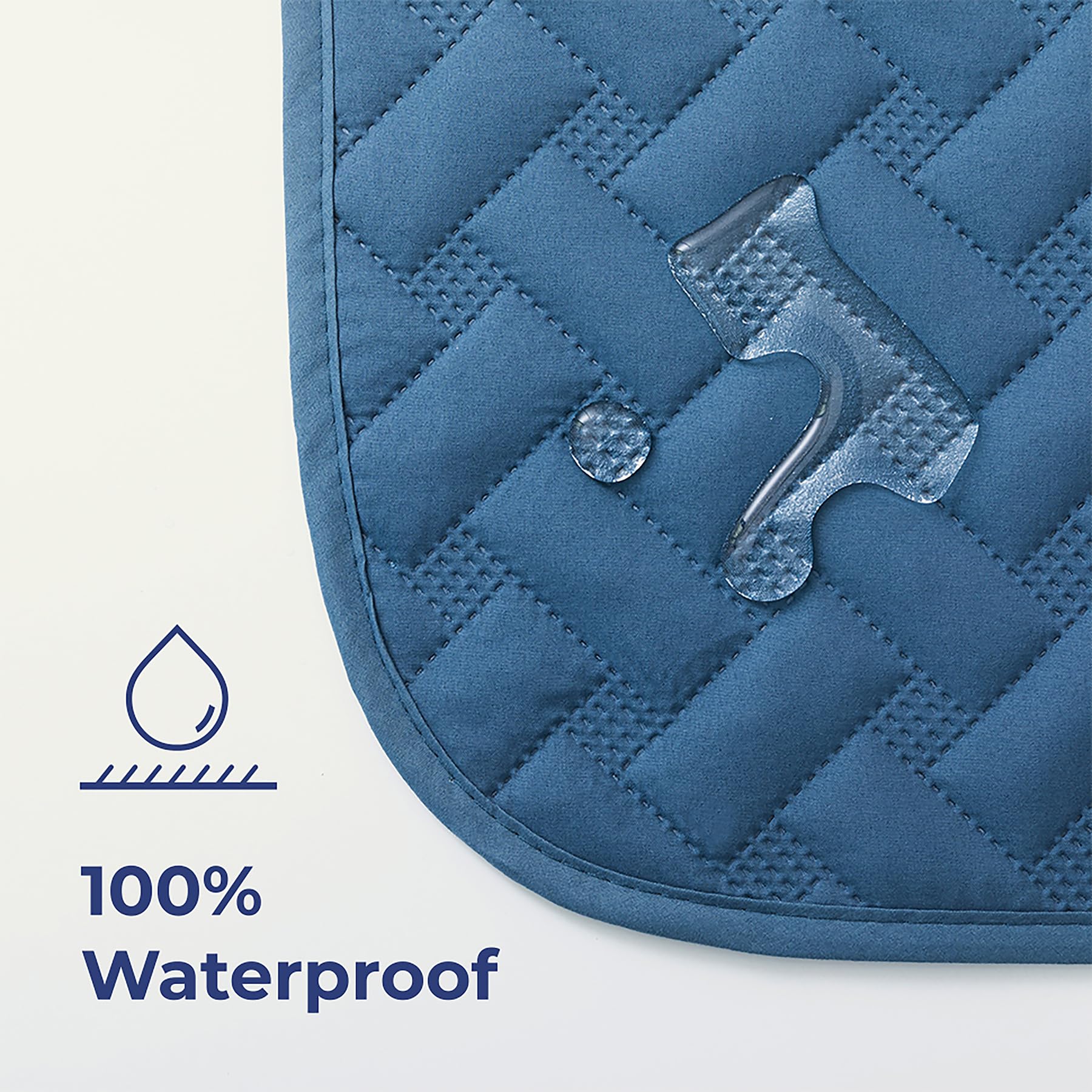 Manta gogobunny doble cara azul claro, reverso visible para cambio de look y comodidad.
