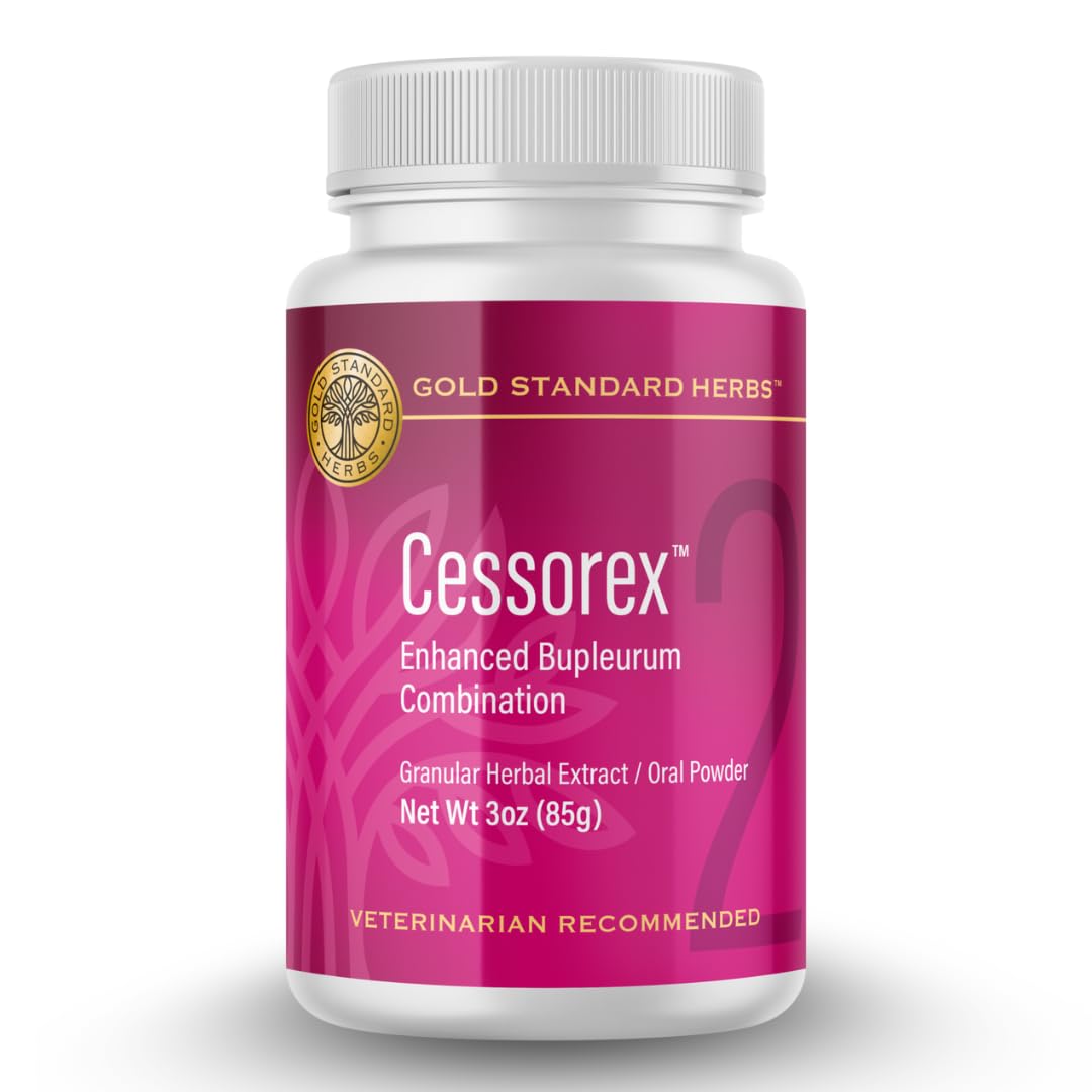 Cessorex de Gold Standard Herbs, frasco, favorece la piel sana y la vitalidad del perro.