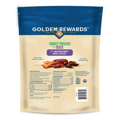 Golden|Rewards bocado masticable de pato envuelto en batata para perros de todas las tallas.
