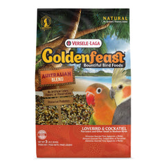Goldenfeast, Mezcla Australiana en bolsa, promueve exploración y dieta variada para aves.