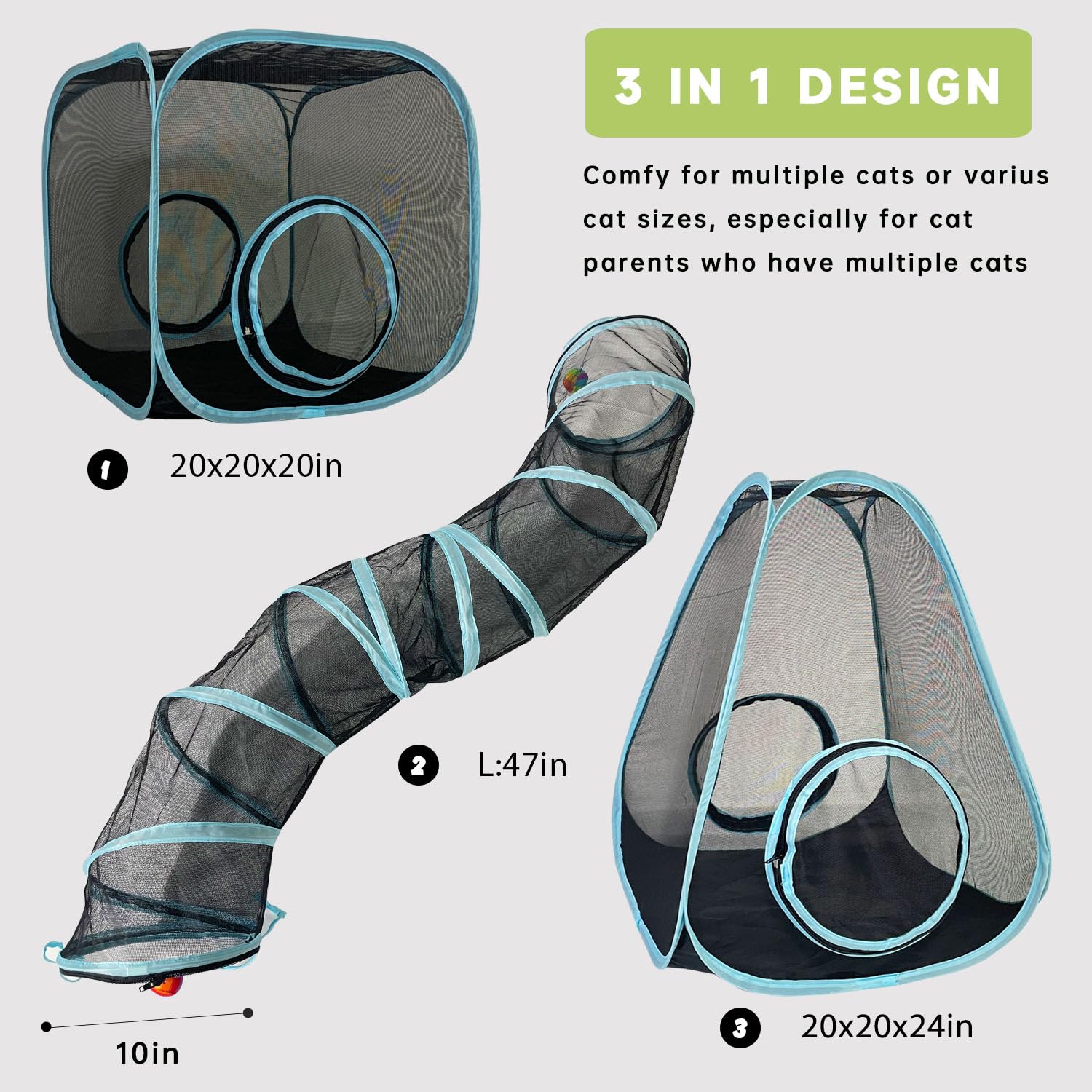 GONPETGP catio exterior, cubo para gatos, ofrece espacio para descanso y socialización.
