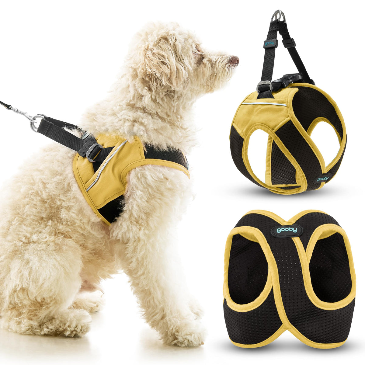 Gooby arnés para perro evita huida con diseño patentado