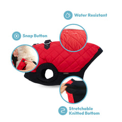 Gooby Chaleco de Moda para Perro Morado, borde elástico inferior para un ajuste cómodo