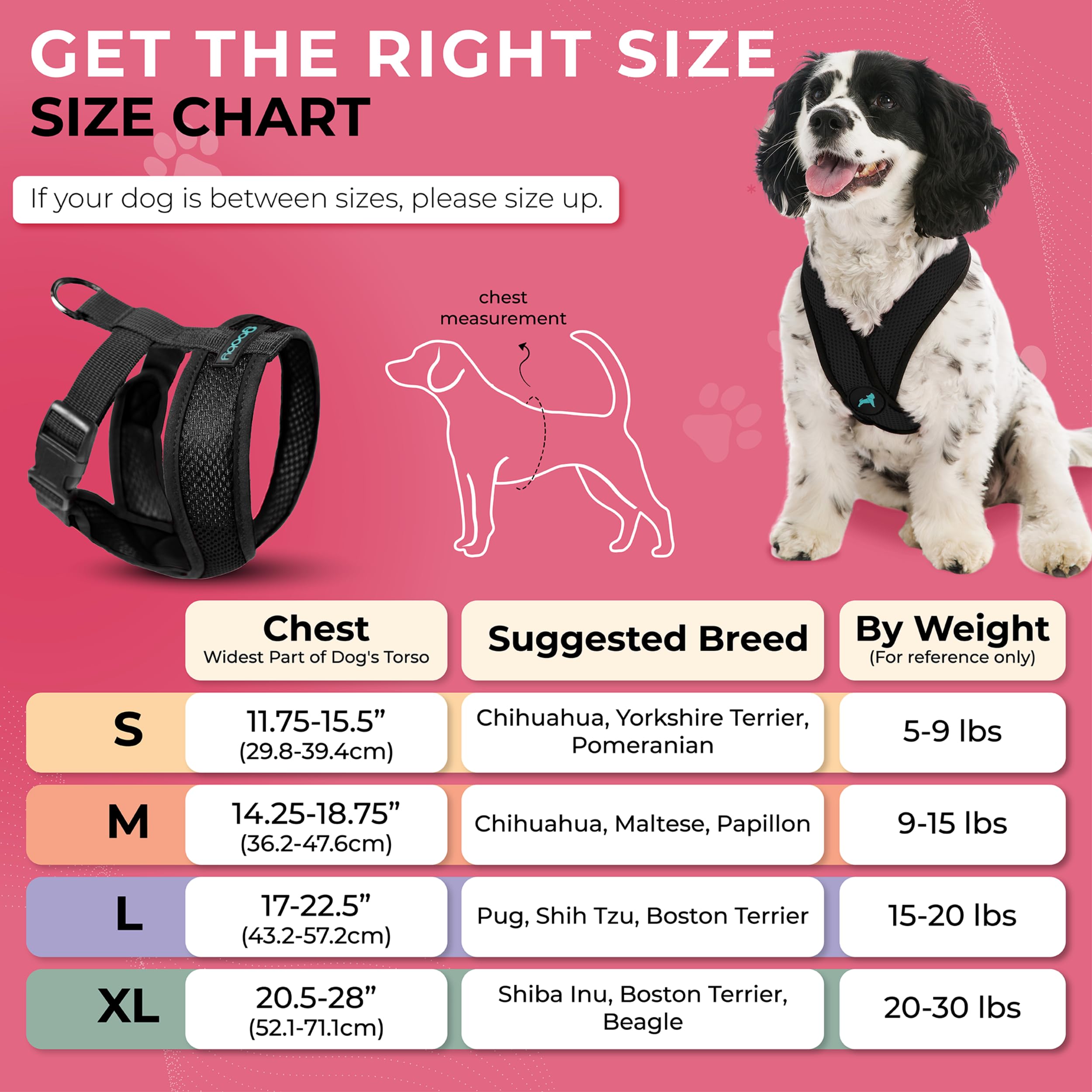 Gooby Comfort X diseño patentado sin estrangulamiento para perros pequeños.