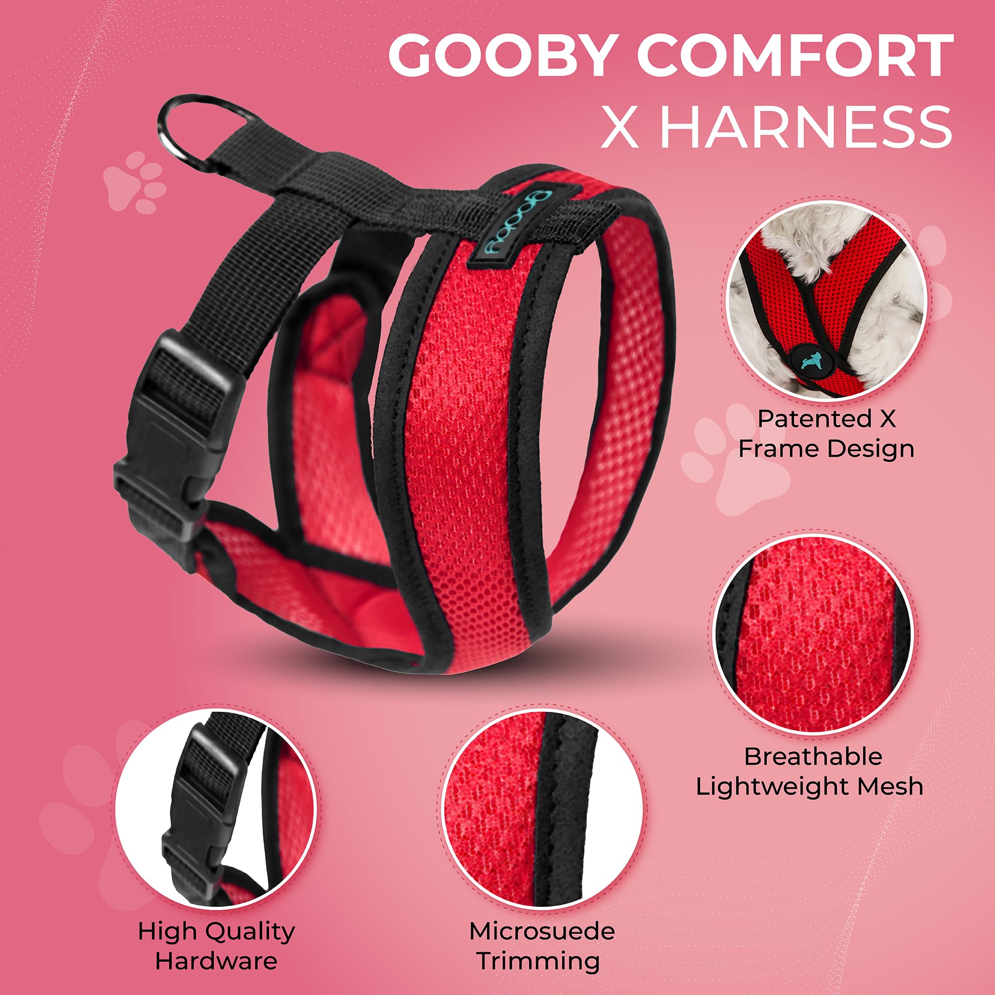 Gooby Comfort X, malla ligera que refresca durante paseos.