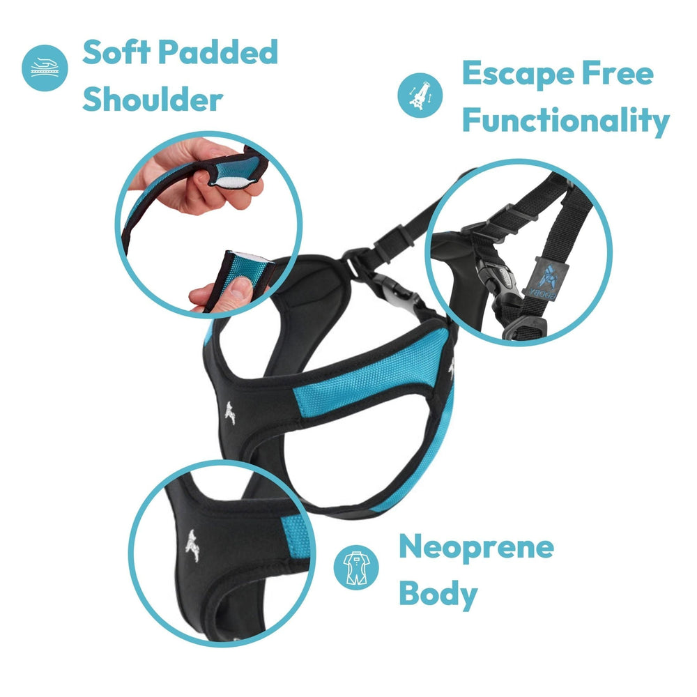 Gooby Escape Free Easy Fit: paso de entrada para colocar las patas fácilmente.