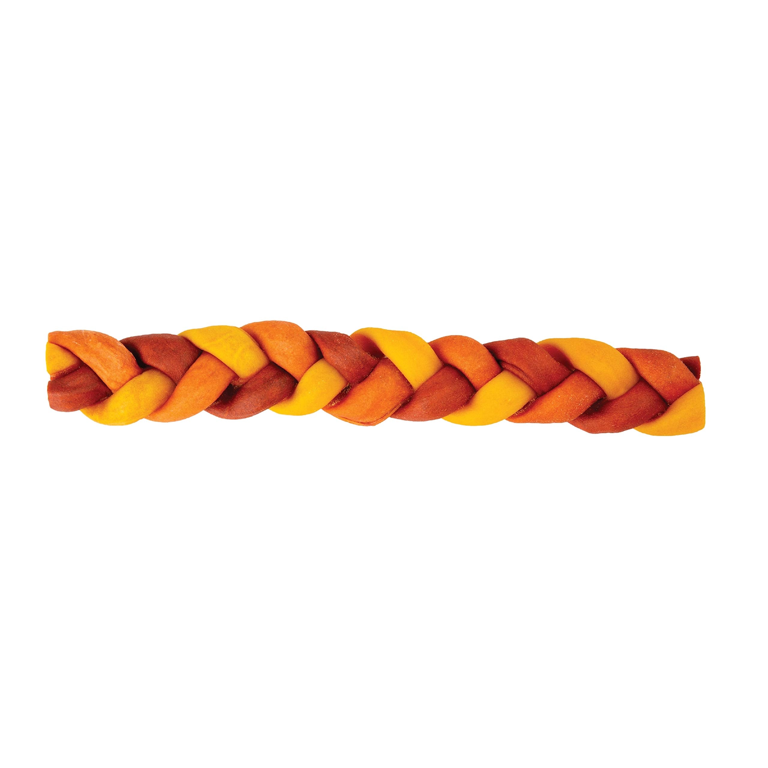 GOOD 'N' FUN trenzas sabor triple, perro disfrutando de snack sabroso