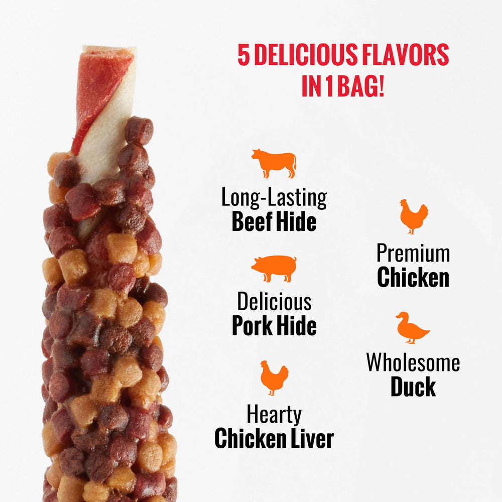 GOOD 'N' FUN Triple Flavor Blasts cinco sabores para perros curiosos