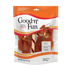 GOOD N FUN Triple Flavor Wings en envase 4 oz para premiar durante el juego