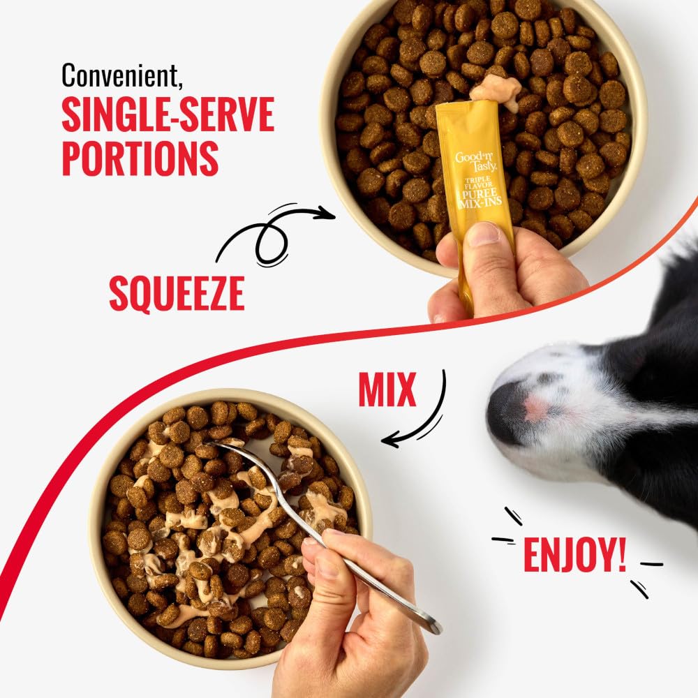 Cubre croquetas con sabor de Good ‘N’ Tasty para comidas más atractivas.