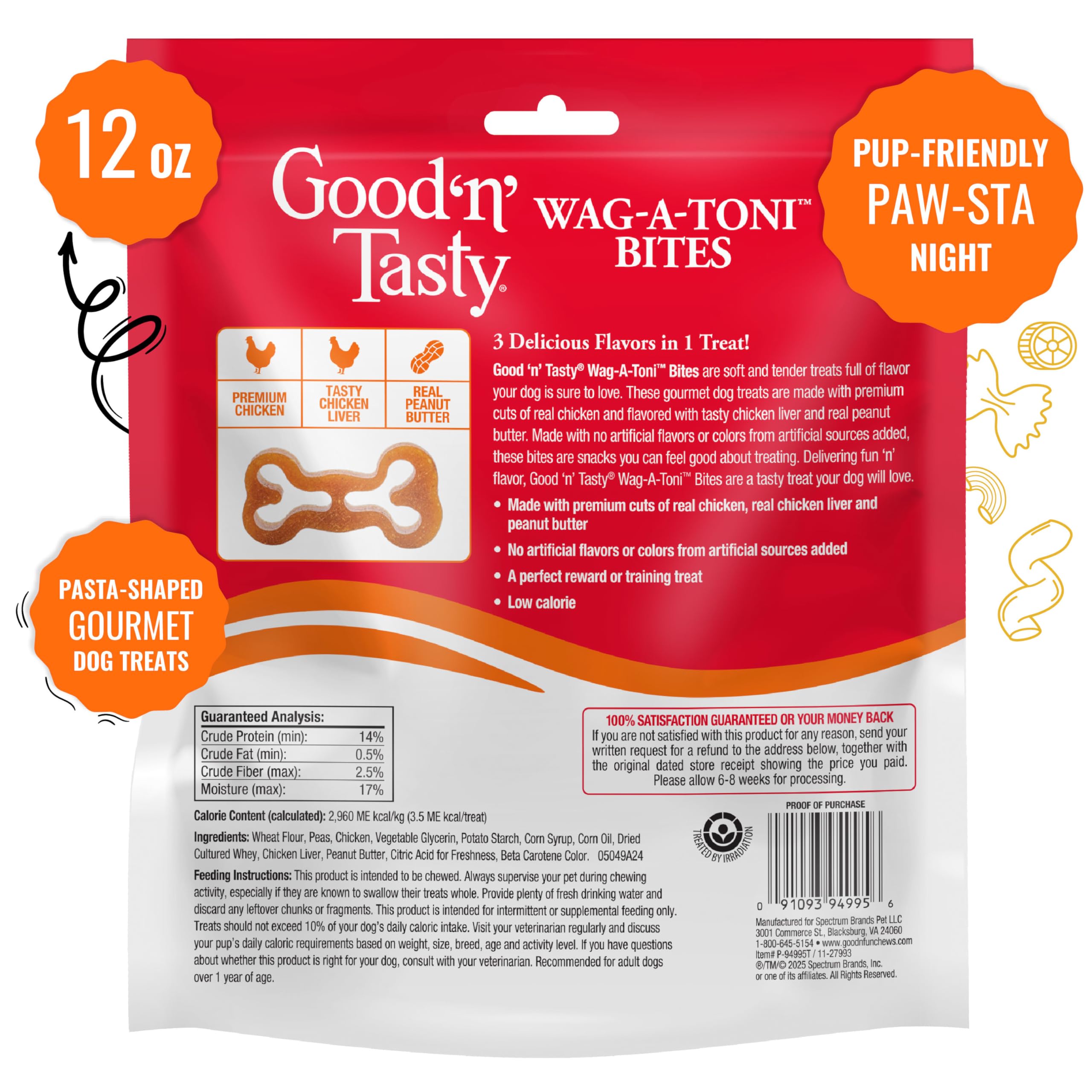 Good ‘N’ Tasty Wag-A-Toni Bites pollo real, sabor delicioso para perros