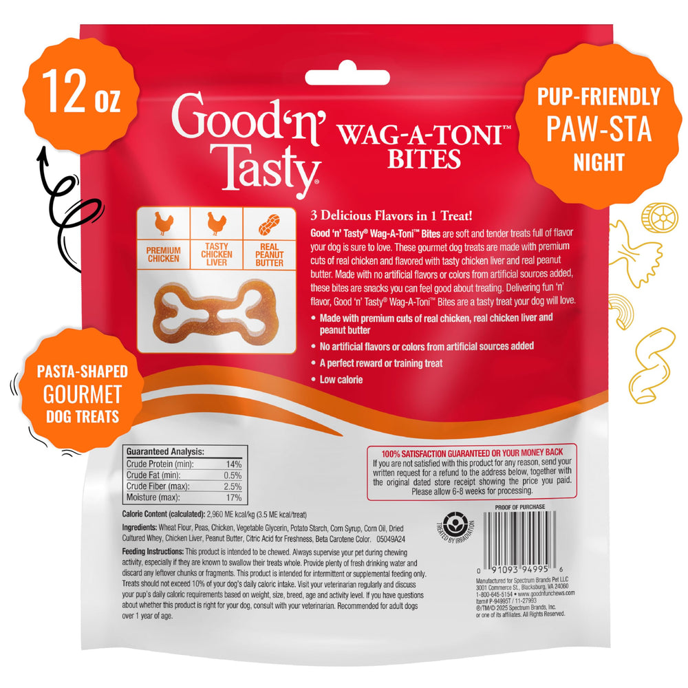Good ‘N’ Tasty Wag-A-Toni Bites pollo real, sabor delicioso para perros