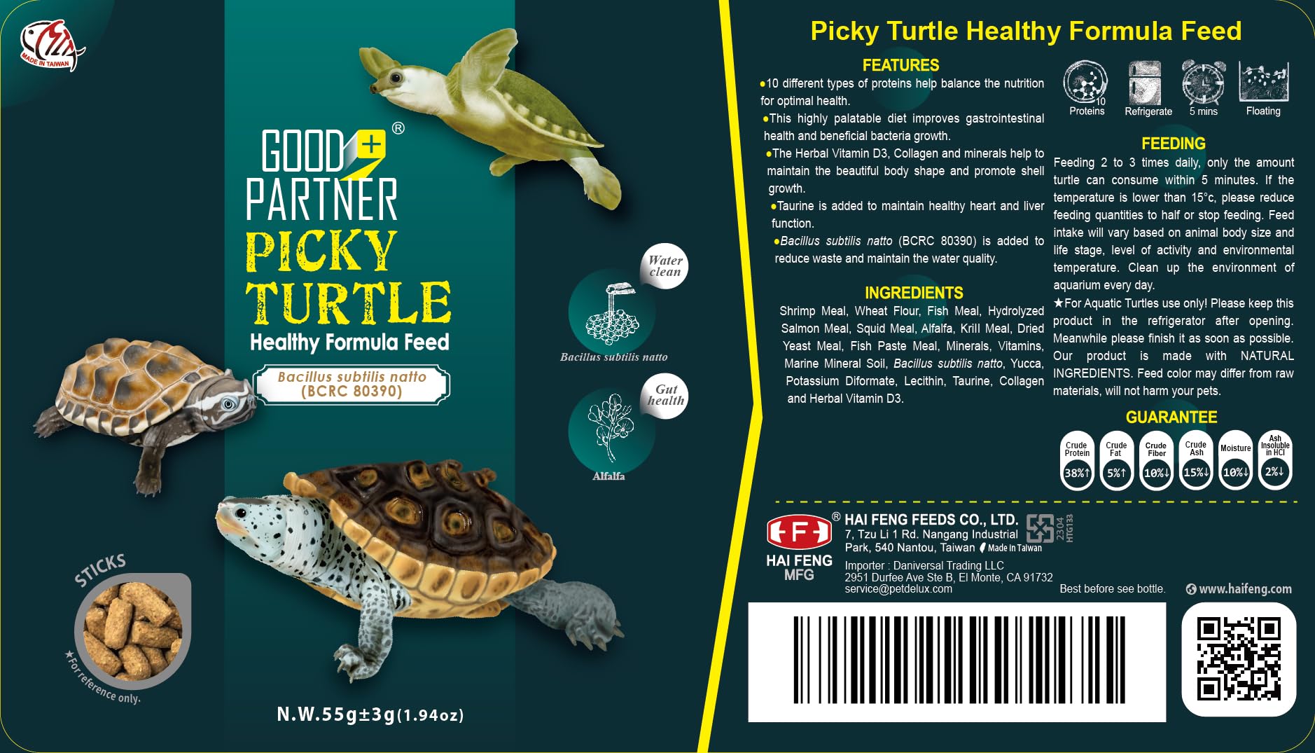 GOOD PARTNER Purify tortuga empaque sellado mantiene la frescura tras abrir.