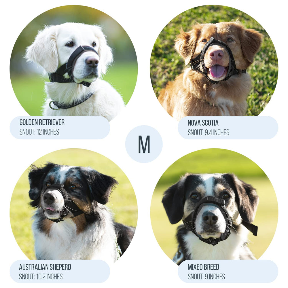 GoodBoy Mordaza suave para perros: diseño acolchado de neopreno sin rozaduras.