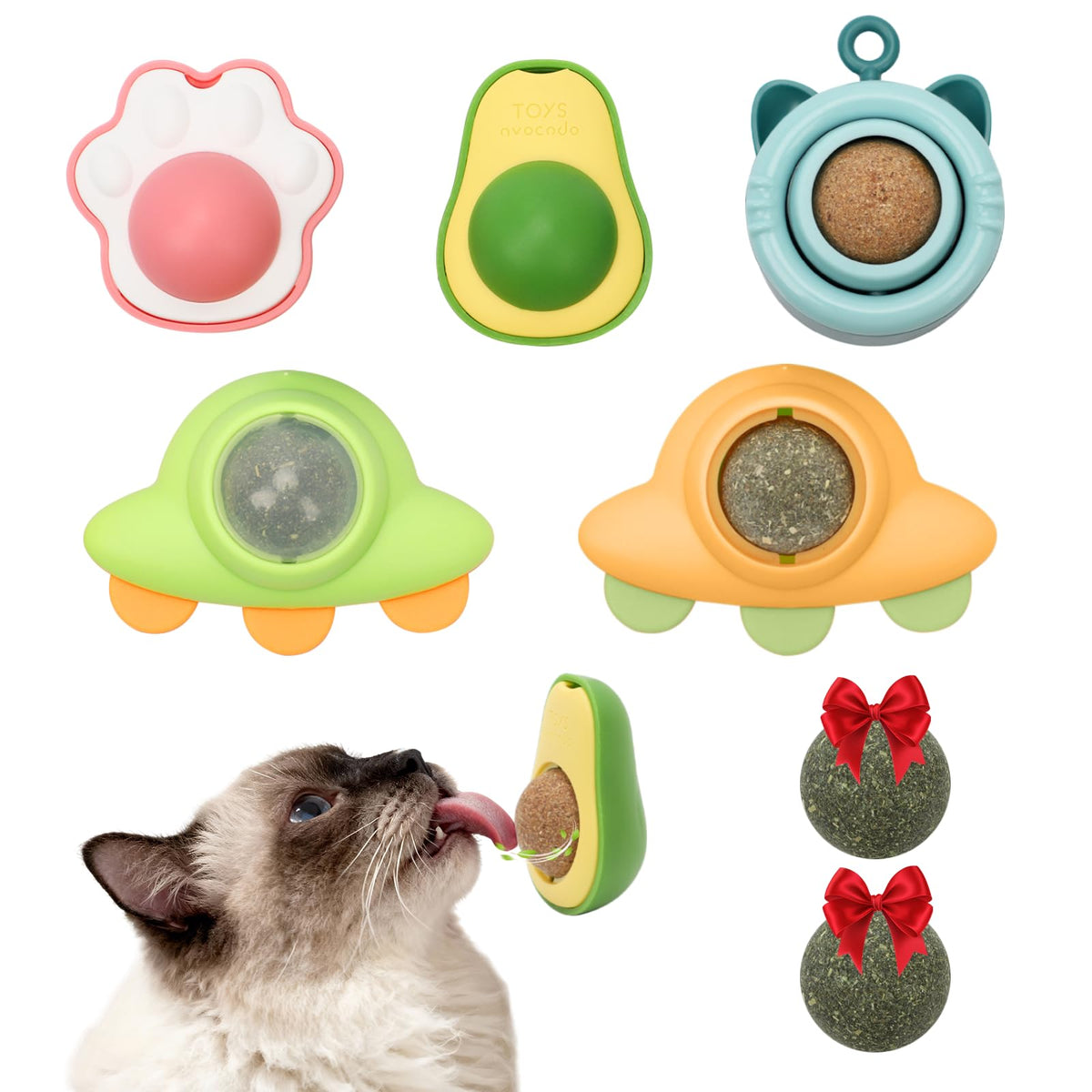 Goosheep bola catnip rodante lista para juego activo y exploración segura.