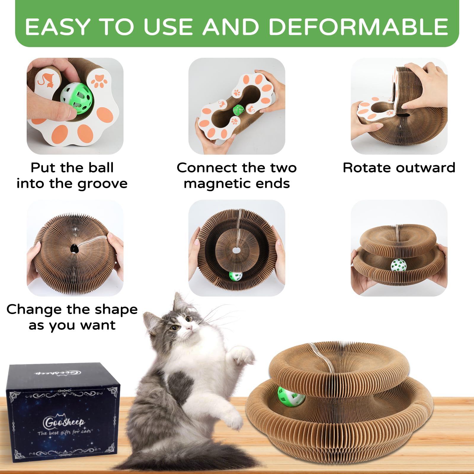 Goosheep bola con campana, estimula exploración y juego interactivo.