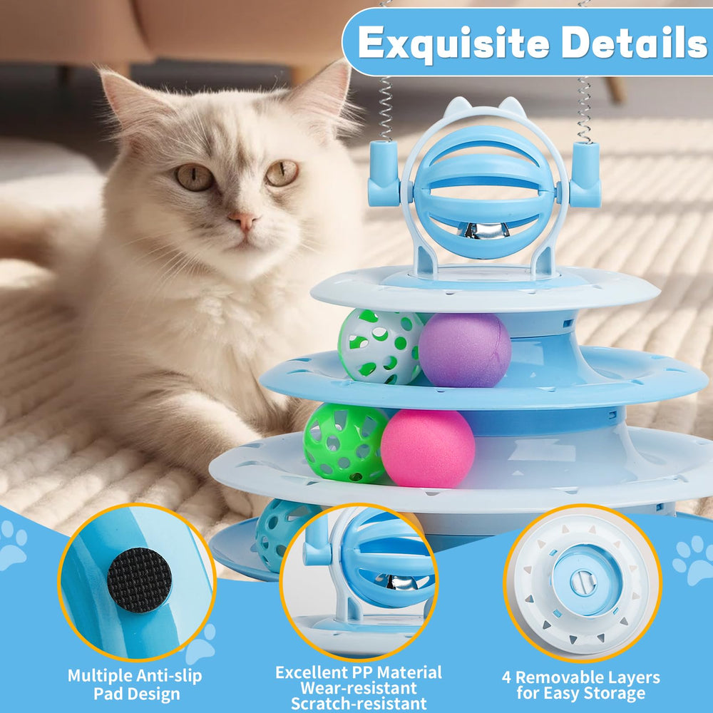 Goosheep juguete gato con dos varitas estimulantes azul para juego interactivo