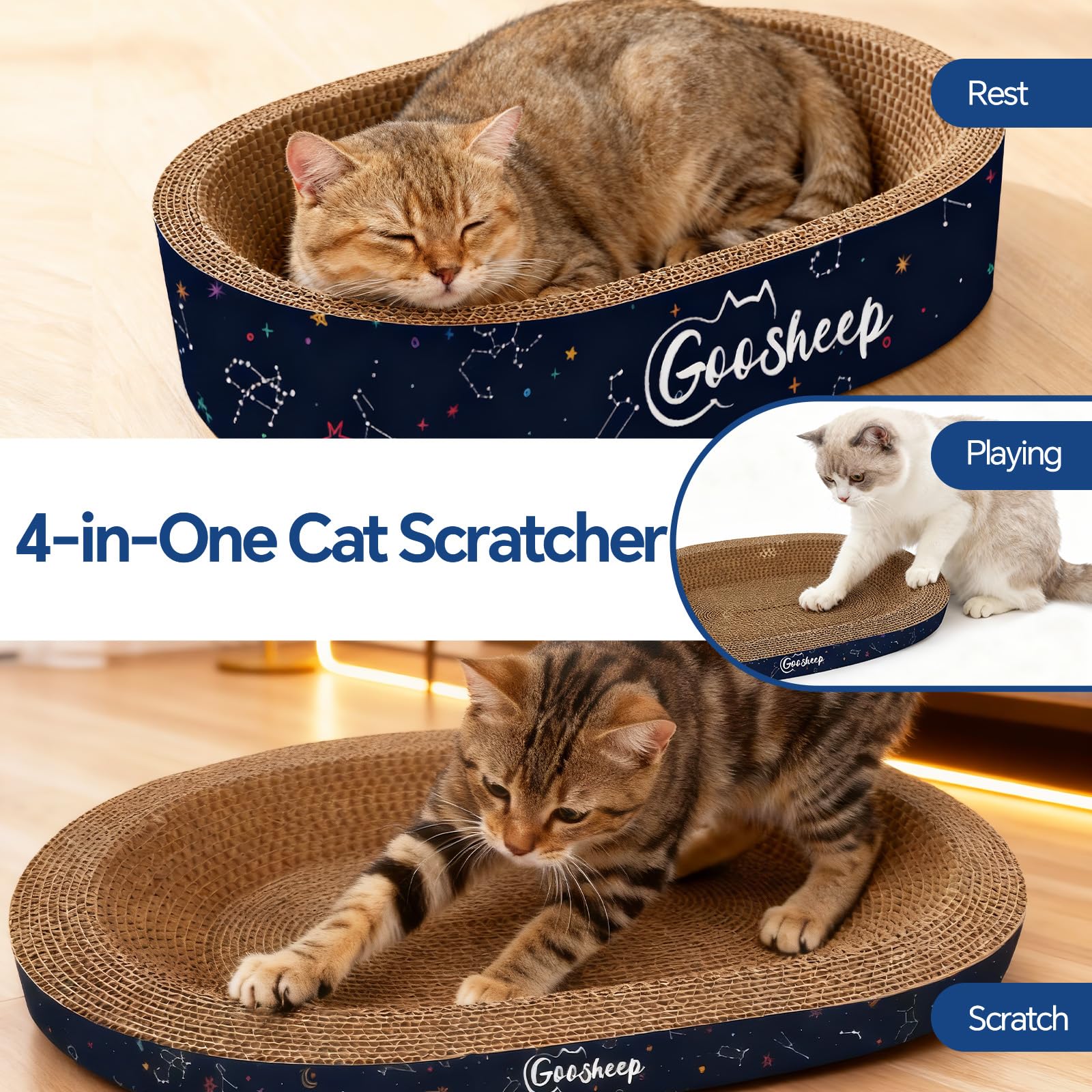 Goosheep protege tus muebles con rascador para gatos.