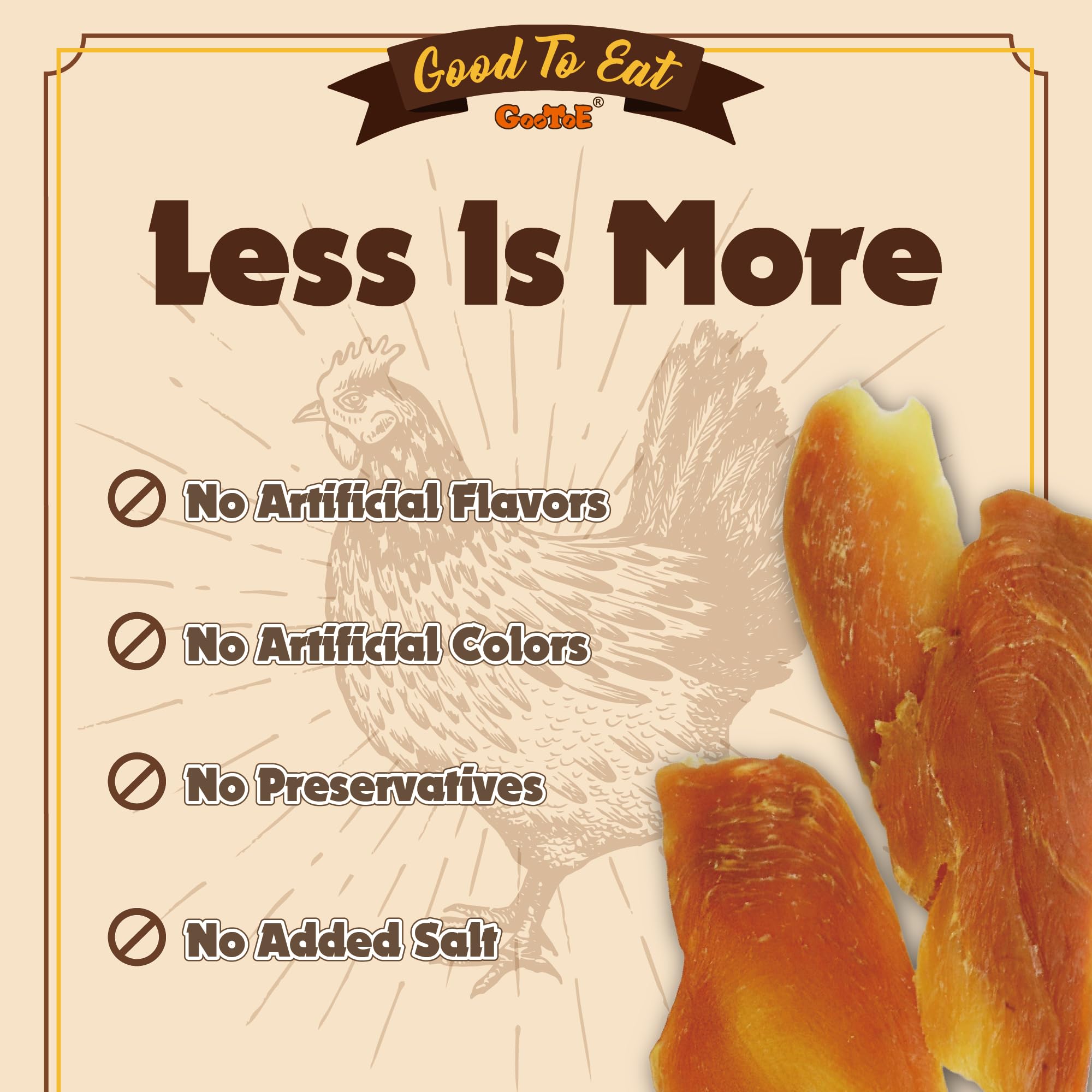 Gootoe: jerky de pollo ideal para entrenamiento y refuerzo.