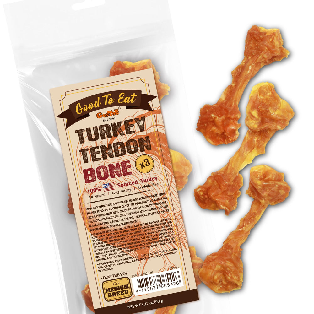 Gootoe tendones de pavo para perros: masticación prolongada y segura