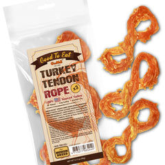 Gootoe tendones de pavo para perros en cuerda, masticación prolongada