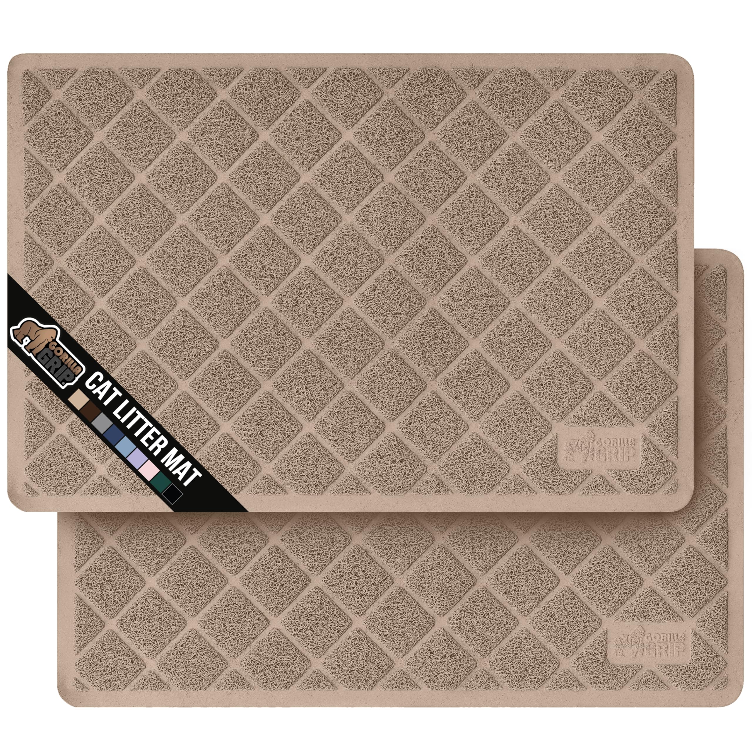 GORILLA GRIP: alfombrilla para caja de arena, malla en espiral acolchada atrapa la arena