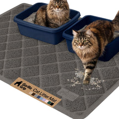 Almohadilla Gorilla Grip para caja de arena de gato 47x35, atrapa arena y mantiene el suelo limpio.