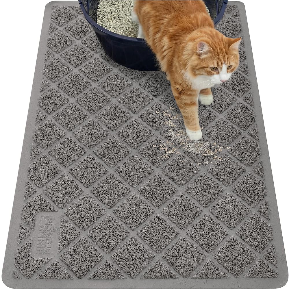 Gorilla Grip alfombrilla para caja de arena atrapa la arena y mantiene el suelo limpio.