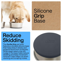 GORILLA GRIP base de silicona antideslizante para evitar deslizamientos.