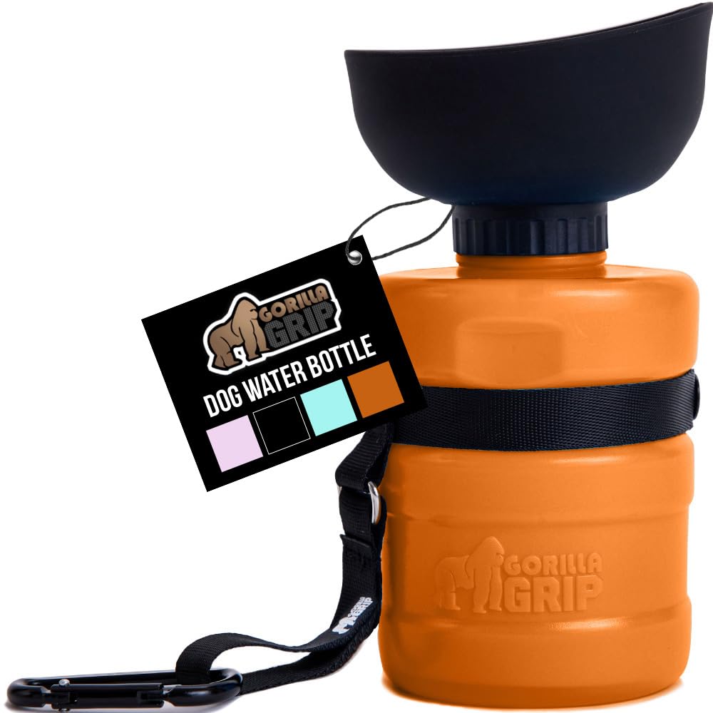GORILLA GRIP botella-agua-perro-20oz, ideal para mantener a tu mascota hidratada en caminatas.