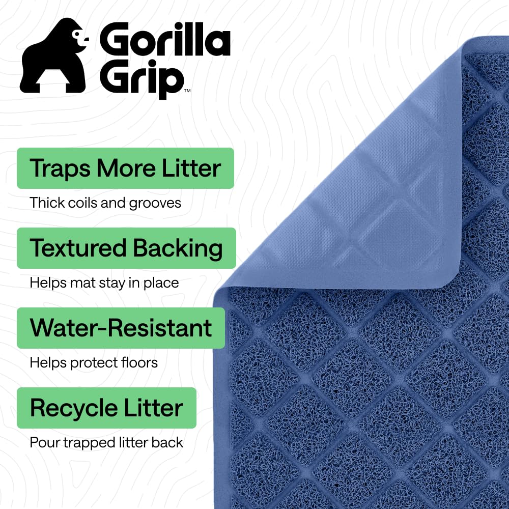Canales de captura profundos en Gorilla Grip reducen la arena fuera del arenero.