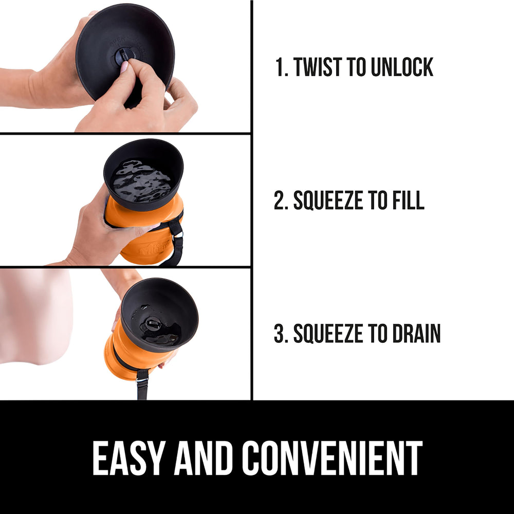 GORILLA GRIP capacidad-20oz apta para perros grandes y medianos.